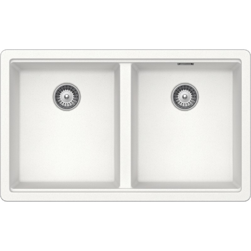BYKN200U01 Fregadero de doble cubeta Schock BROOKLYN N200U BYKN200U01, 73,2x43,8 cm, acabado blanco puro