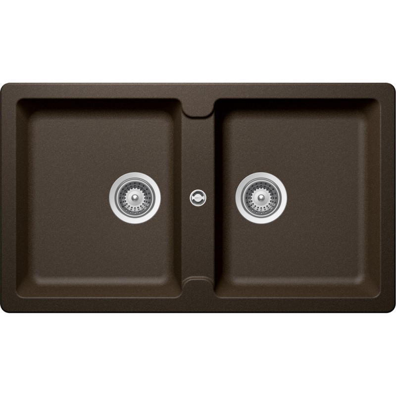 TOLN200A87 Fregadero de doble cubeta Schock TOLEDO N200 TOLN200A87, acabado bronce, 86x50 cm