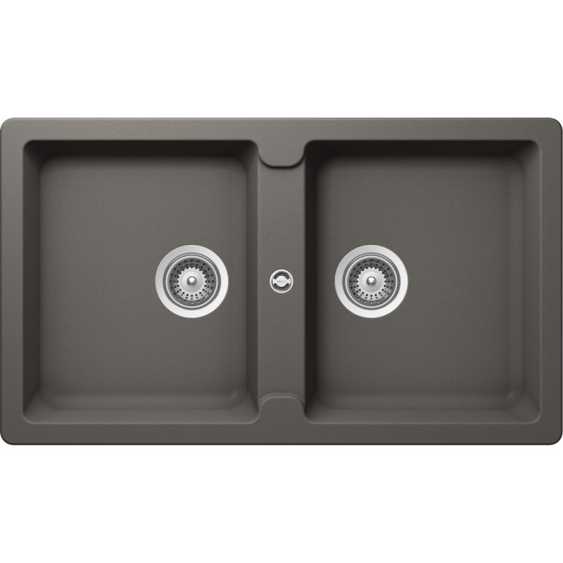 TOLN200A91 Fregadero de doble cubeta Schock TOLEDO N200 TOLN200A91, acabado silverstone, 86x50 cm