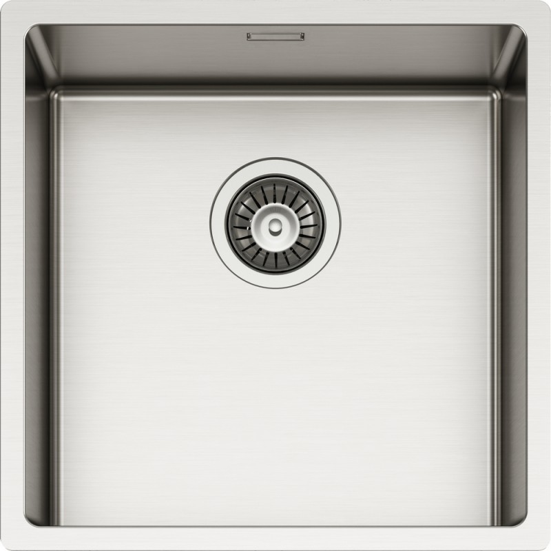 TECN100 Schock Lavello una vasca NEW TECHNICK N100 TECN100 finitura inox spazzolato da 44x44 cm