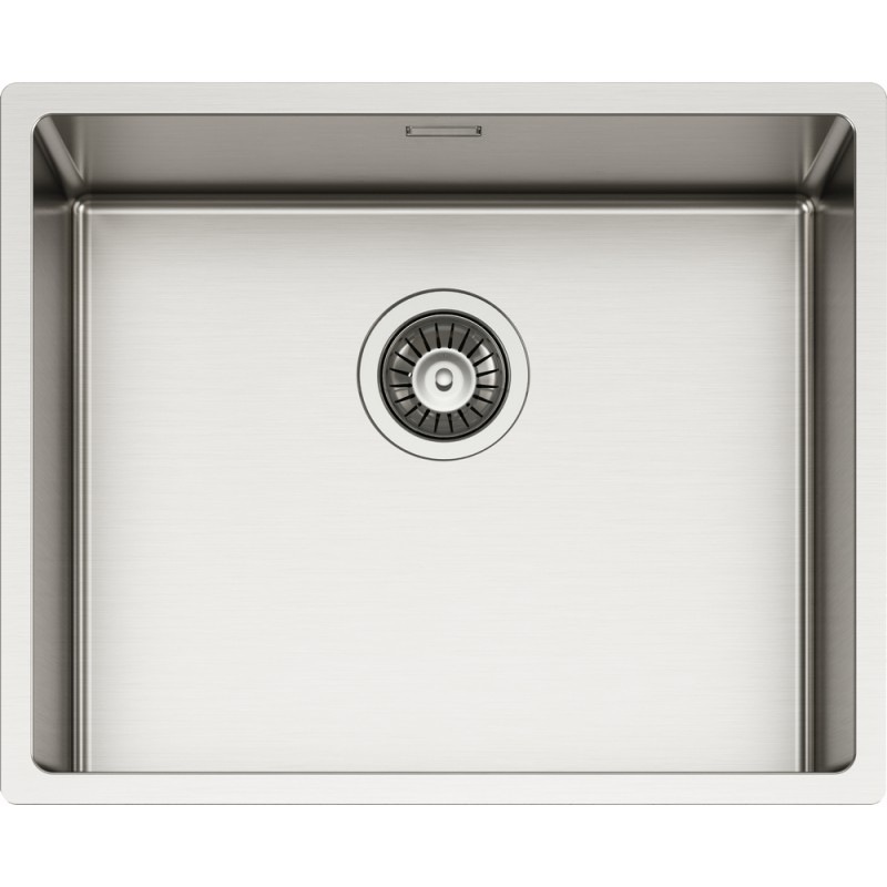 TECN100L Évier Schock à une cuve NEW TECHNICK N100 L TECN100L, finition acier inoxydable brossé, 54 x 44 cm