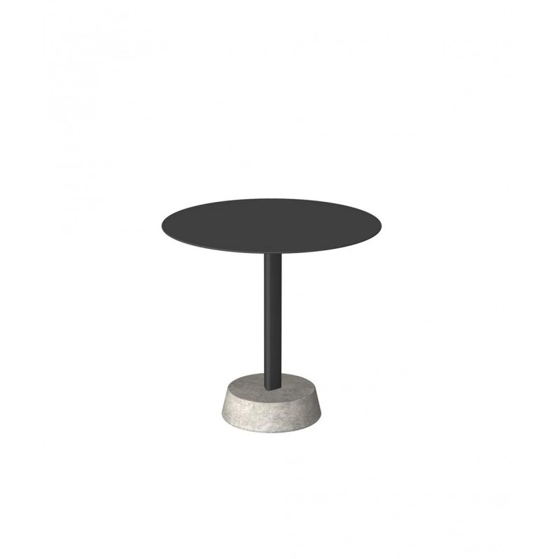 PERTRE PERTARO75A Unopiù PERTRE fixed round table in various finishes, Ø80 cm