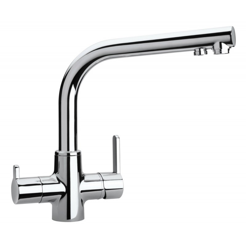 SXPURL80 Schock Miscelatore 3 vie a doppio comando AQUAPURA ALTO LINEA SXPURL80 finitura cromato