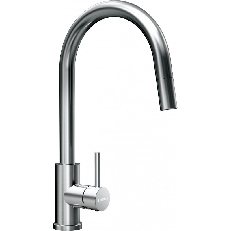 533120EDM Mitigeur monocommande Schock PRIMA AVEC DOUCHE 533120EDM finition acier inoxydable massif