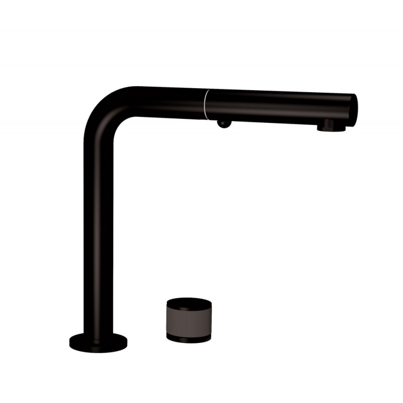 SXDOUBSBK Grifo monomando empotrado Schock con mando a distancia y ducha AQUADOUBLE UP&DOWN con sistema de ducha SXDOUBSBK, acabado PVD
