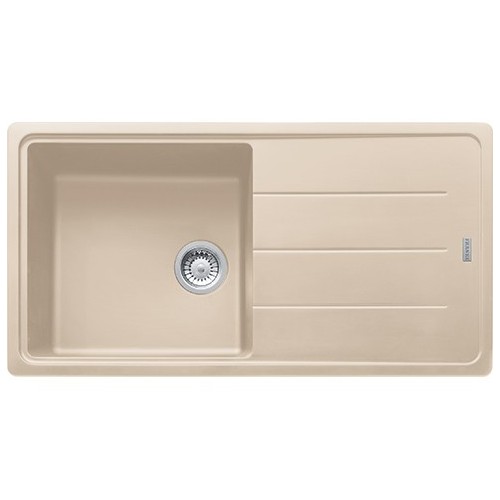 PRONTA CONSEGNA - Franke: Lavello una vasca con gocciolatoio Boston BFG 611-97 114.0276.120 finitura fragranite avena da 97x50 cm