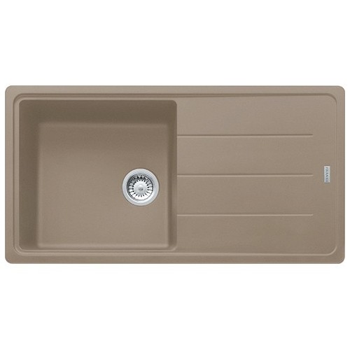 Franke: Lavello una vasca con gocciolatoio Boston BFG 611-97 114.0490.336 finitura fragranite oyster da 97x50 cm