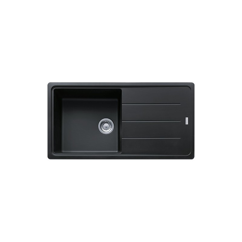  Franke: Évier à une cuve avec égouttoir Boston BFG 611-97 114.0276.112, finition fragranite noire, 97 x 50 cm
