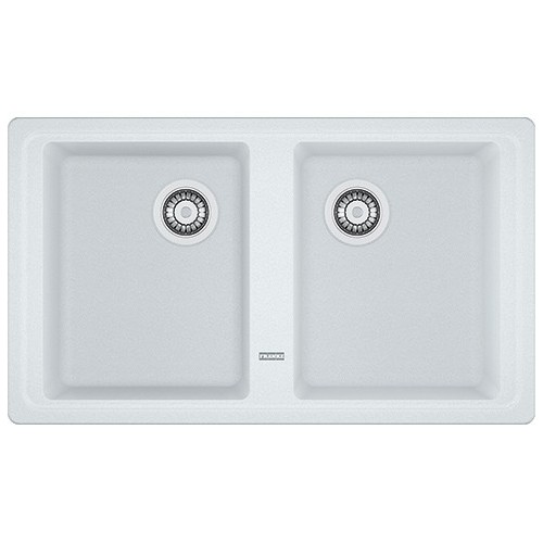 PRONTA CONSEGNA - Franke Lavello due vasche Boston BFG 620 114.0276.152 finitura fragranite bianco da 86x50 cm