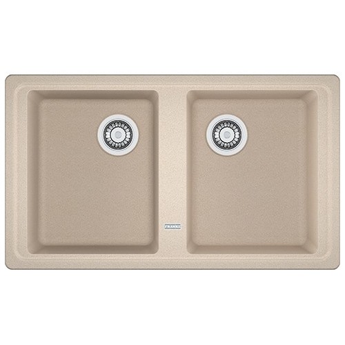 Fregadero de doble cubeta Franke Boston BFG 620 114.0276.153 con acabado fragranite color avena, 86x50 cm