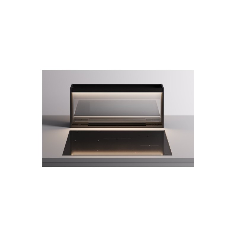 8034122369259 Falmec Cappa worktop Brooklyn finitura nero e vetro fumé da 90 cm - 800 m3/h