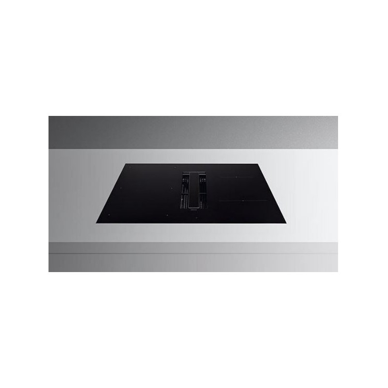 8034122901138 Placa de inducción Falmec Zero Easy con campana extractora integrada en vitrocerámica negra mate, 76 cm - 600 m3/h