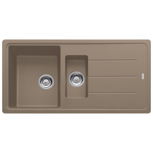 PRONTA CONSEGNA - Franke: Lavello una vasca con vaschetta e gocciolatoio Boston BFG 651 114.0490.338 finitura fragranite oyster da 97x50 cm