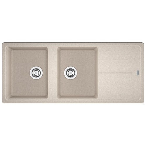 PRONTA CONSEGNA - Franke: Lavello due vasche con gocciolatoio Boston BFG 621 114.0276.586 finitura fragranite sahara da 116x50 cm