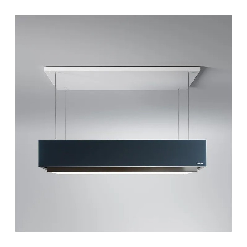 8034122477664 Campana extractora de isla Falmec Levante, acabado en cristal grafito, 120 cm - 600 m3/h