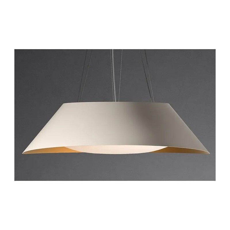 8034122478302 Hotte îlot Falmec Vogue, finition blanc/or, Ø 88 cm - 600 m³/h