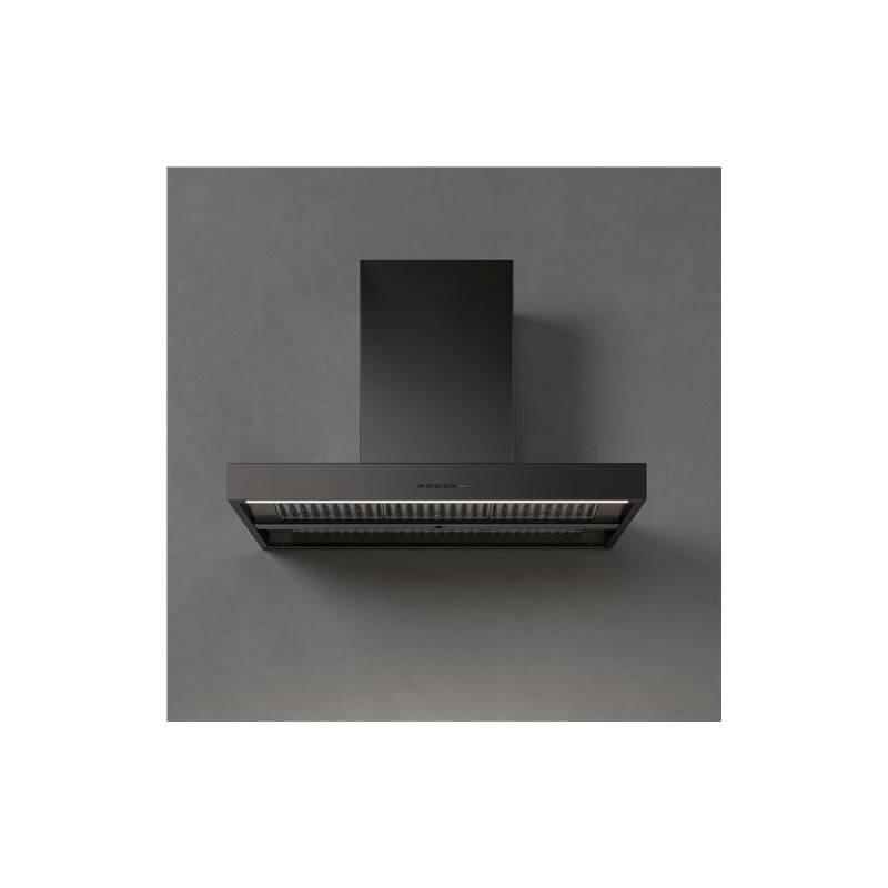 8034122362564 Hotte murale Falmec Plane No-Drop, finition noire, 90 cm, 800 m³/h