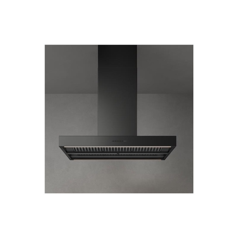 8034122362540 Hotte îlot Falmec Plane No-Drop, 90 cm, finition noire, 800 m³/h