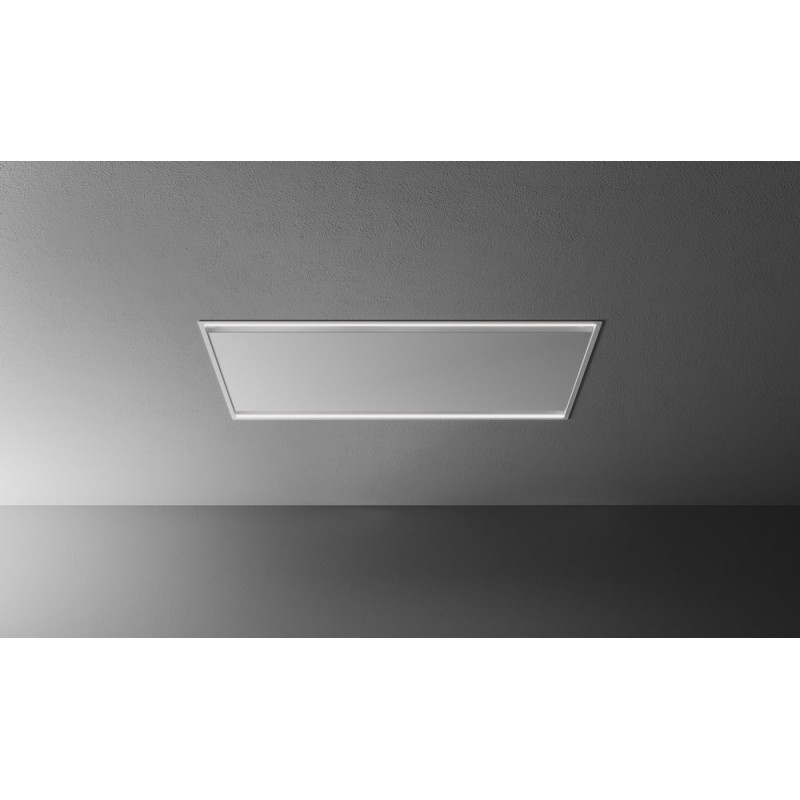 8034122369761 Hotte de plafond Falmec Mirage, 100 cm, finition acier blanc, 800 m³/h