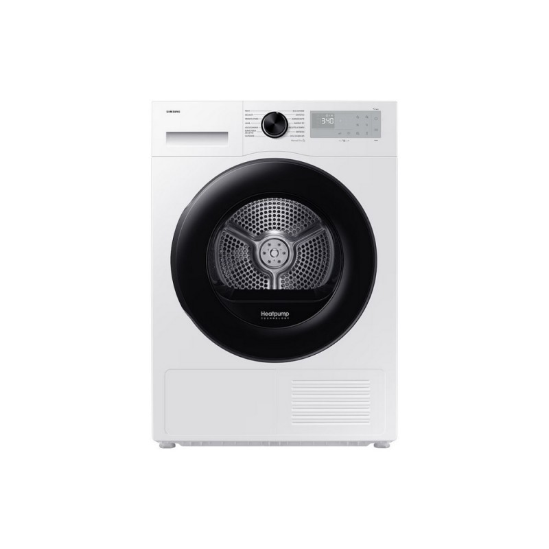DV90DG52A0AHET Sèche-linge pose libre Samsung: Crystal EcoDry DV90DG52A0AHET 60 cm, finition noir et blanc