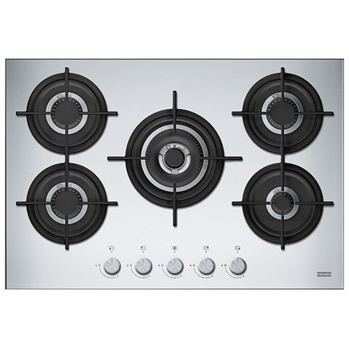 Plaque de cuisson à gaz Franke Mythos Steel Pro FHCR 755 4G TC HE XA C 106.0496.076 75,3 cm en acier inoxydable satiné