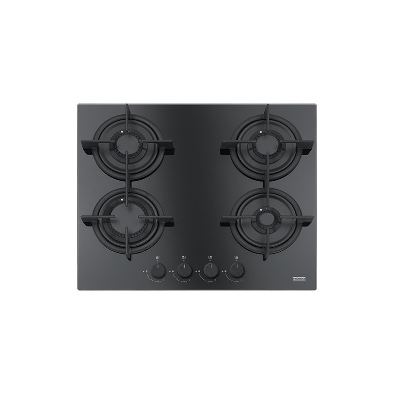  Franke: Mythos FHCR 604 4G HE BK C 106.0374.280 gas hob, 59 cm, black glass finish