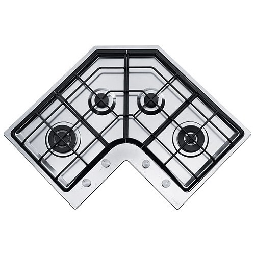 Franke Gas hob Neptune Angolo FHNE COR 4 3G TC XS C 106.0204.367 satin stainless steel finish 83x83 cm