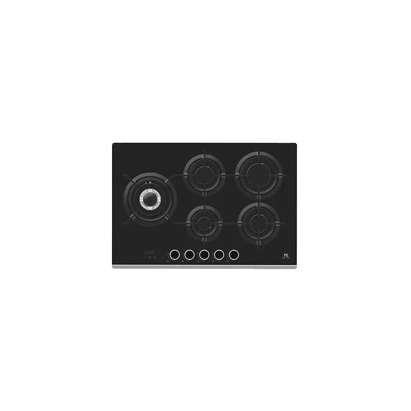 GMK 755LTC T SP BK Plaque de cuisson à gaz Master Kitchen GMK 755LTC T SP BK 75 cm en verre trempé noir