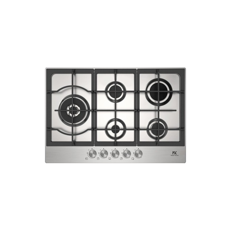 MKHG 754101-ED LTC XS Placa de gas de acero inoxidable Master Kitchen MKHG 754101-ED LTC XS de 75 cm