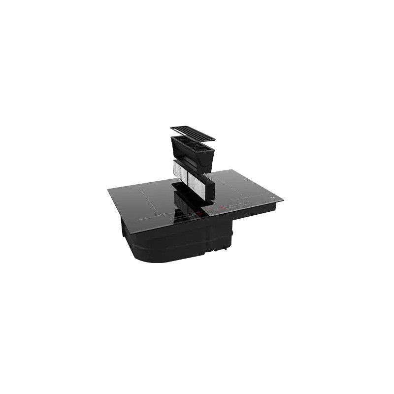 IHMK 8082B SP BK Placa de inducción vitrocerámica Master Kitchen IHMK 8082B SP BK de 80 cm con campana extractora integrada.