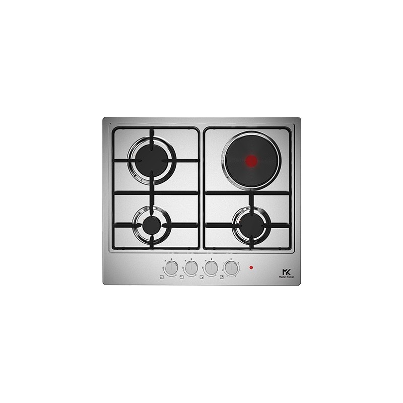 MKMG 603E101-ED E XS Plaque de cuisson mixte gaz/électrique Master Kitchen MKMG 603E101-ED E XS 60 cm en acier inoxydable