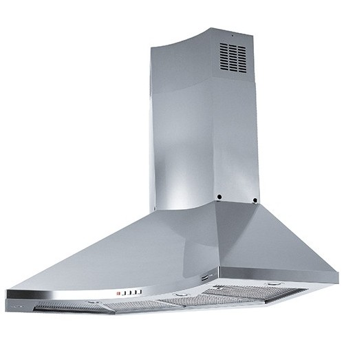 Campana de pared esquinera Franke FDPA 904 XS LED 320.0518.708, 90x90 cm, acero inoxidable satinado