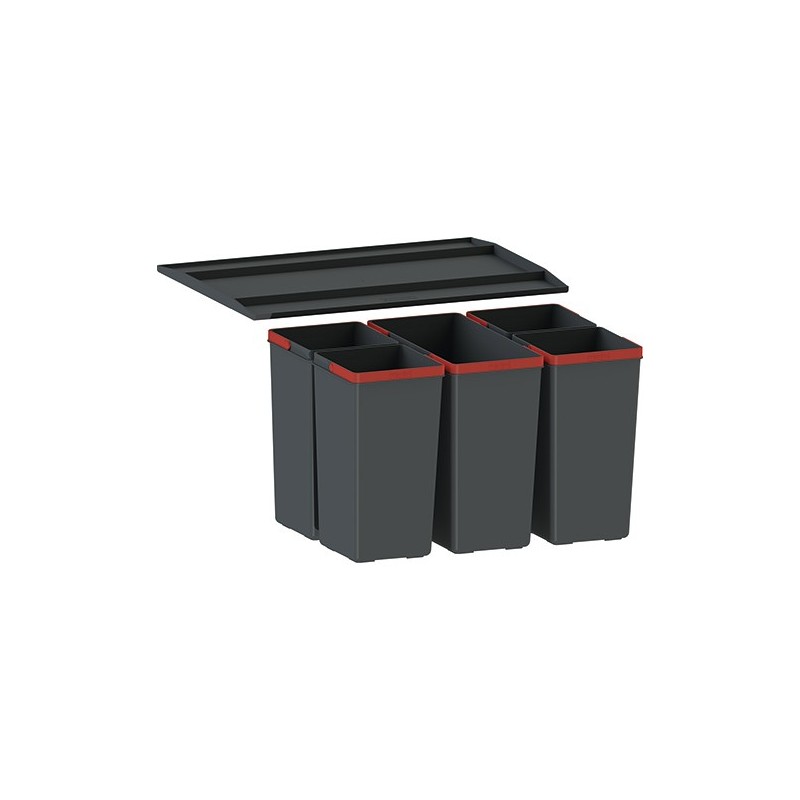  Unidad de clasificación de residuos Franke Easysort 600-1-4 121.0494.194, 60 cm (5 contenedores)