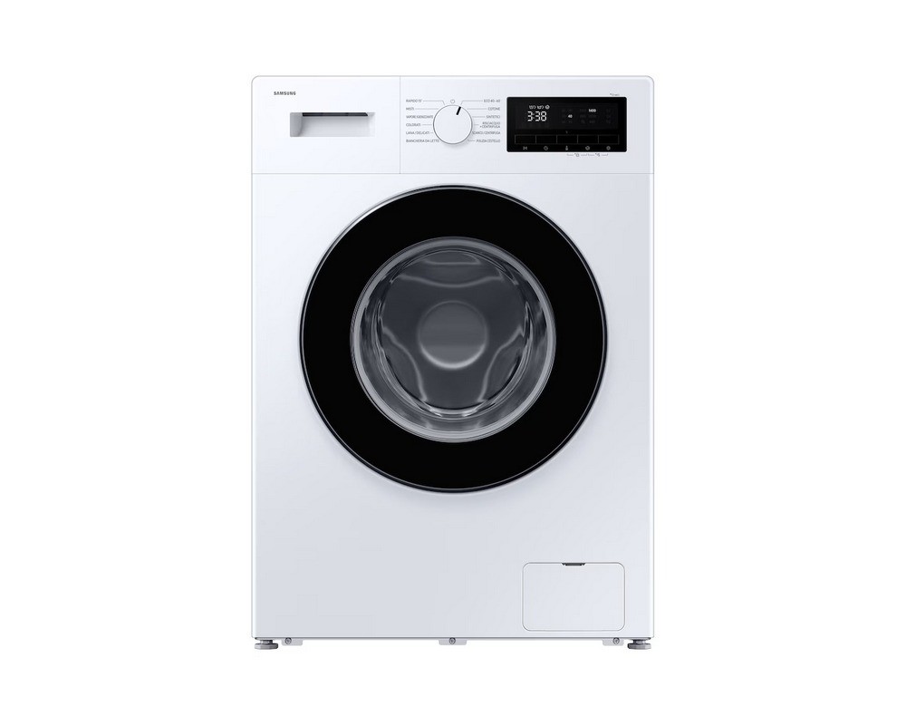 Samsung: Lavatrice slim a libera installazione WW80FG3M05AWET finitura bianco da 60 cm
