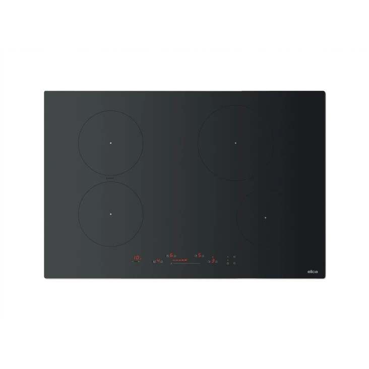 Elica: Piano cottura a induzione PRIMIS 804 PLUS RAW PRF0210632 in vetro nero opaco da 78 cm