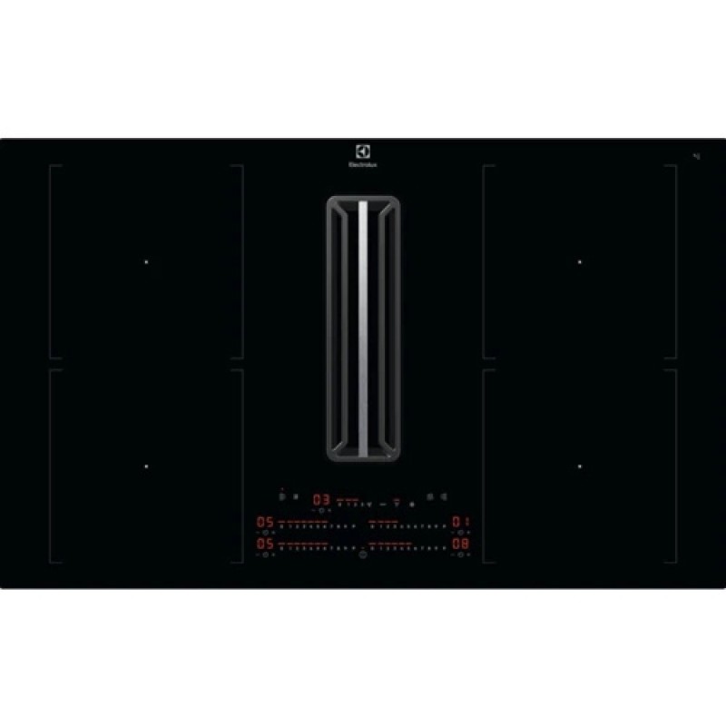  Plaque de cuisson à induction Electrolux KCD84453CK 83 cm noire avec hotte aspirante intégrée