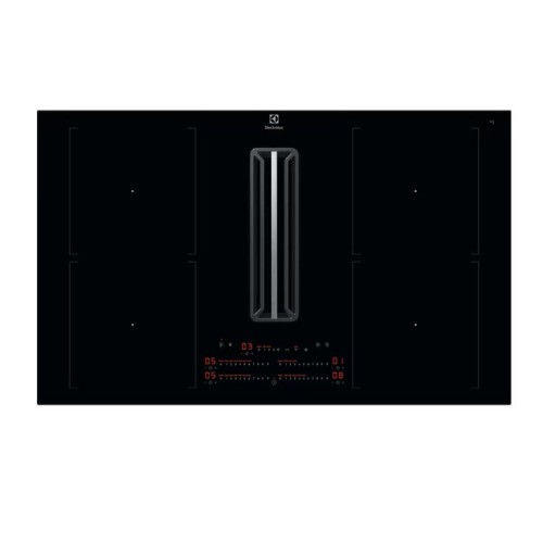 Plaque de cuisson à induction Electrolux KCC84453CK 83 cm en vitrocéramique noire avec hotte intégrée