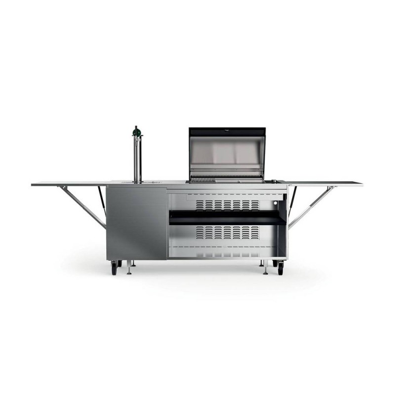 7555011 Cuisine d'extérieur autoportante Bautek Foster FINALMENTE 7555 011 en acier inoxydable 185/327 cm