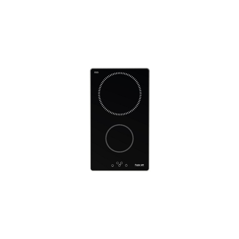 5022300 Plaque à induction Bautek Foster OGNIDOVE 5022 300 en vitrocéramique noire et cadre en acier inoxydable de 30 cm