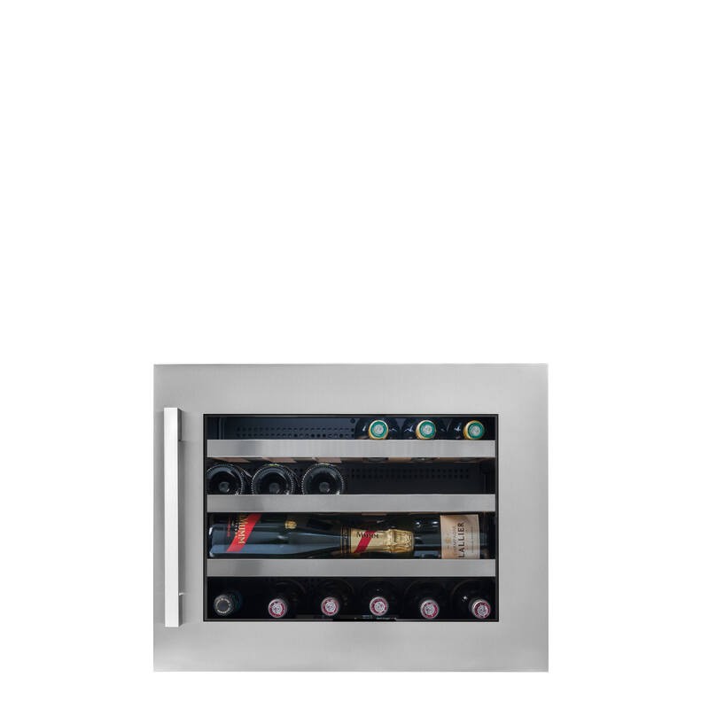 AVI24S2X Cave à vin encastrable Avintage AVI24S2X 60 cm, colonne en acier inoxydable finition noire