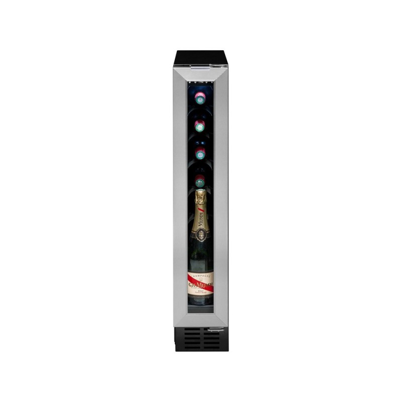 AVU8TXA Avintage AVU8TXA 15cm undercounter built-in wine cellar in stainless steel/black finish