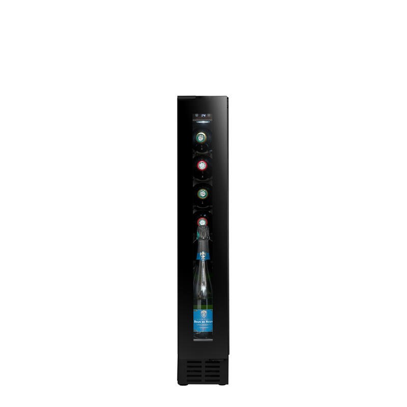 AVU8TNA Cave à vin encastrable sous plan de travail Avintage AVU8TNA 15 cm en acier inoxydable/noir