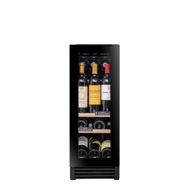 AVU23TB1 Avintage AVU23TB1 30cm undercounter built-in wine cellar in black finish