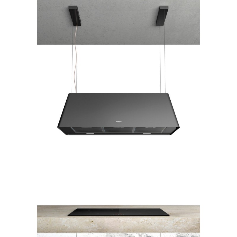 CCGAI100002 Airforce GAIAXXL BL/F/100 CCGAI100002 100cm filtering island hood in black finish