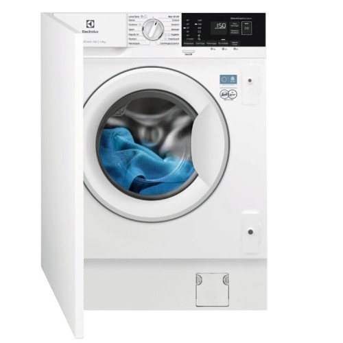 Electrolux | Lavadora PerfectCare 700 totalmente integrable con tecnología SteamCare EW7F7BBI, 60 cm, acabado blanco