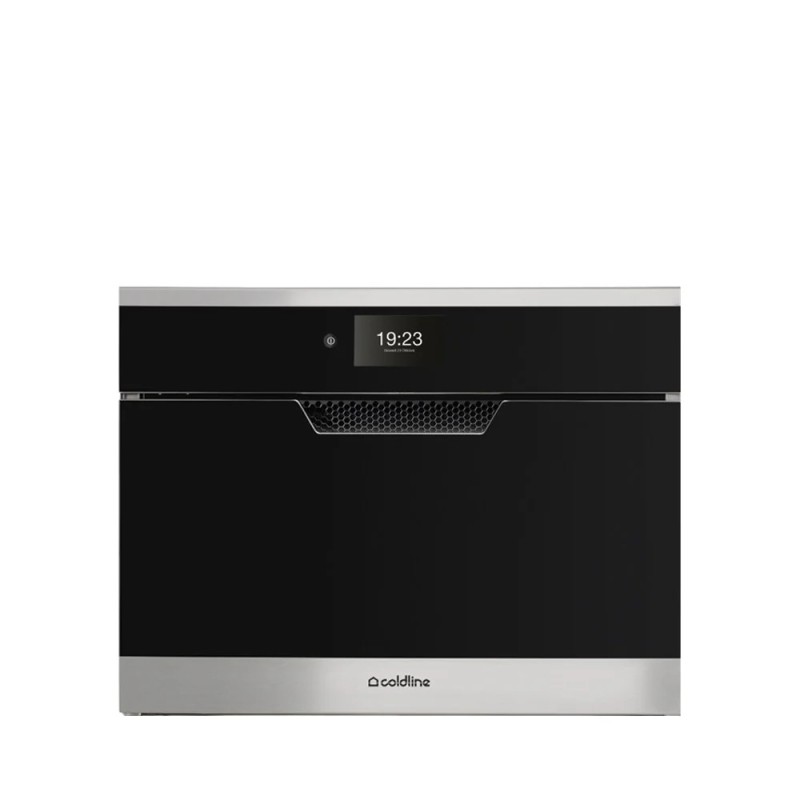 W45NX Enfriadora rápida compacta empotrable Coldline LIFE W45NX, 60 cm, acero inoxidable, elegante acabado en negro.
