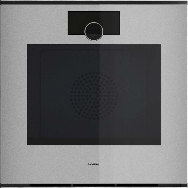 GO 241 130 Gaggenau GO241130 60cm Built-in Left-Hinged Pyrolytic Multifunction Oven in Gaggenau Sterling Finish