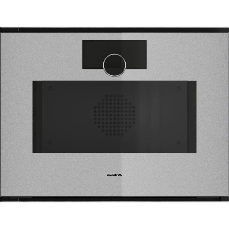 GS 241 130 Gaggenau GS241130 Four à vapeur combiné encastrable à charnière gauche, 60 cm, finition Gaggenau Sterling
