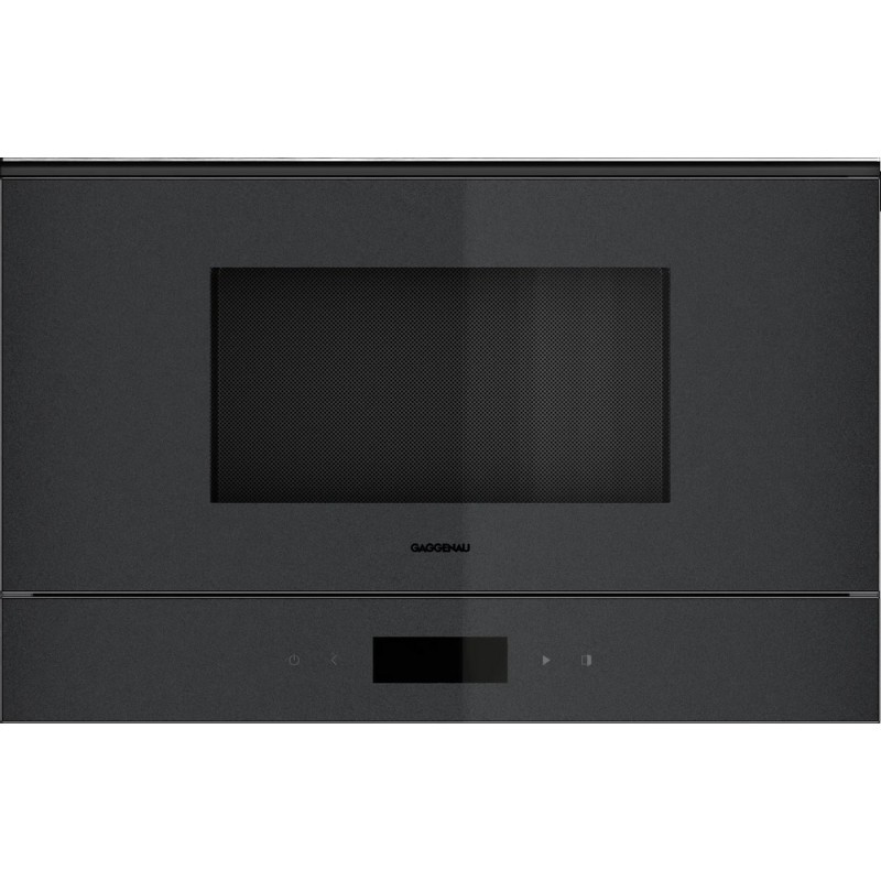 GM 220 100 Four à micro-ondes encastrable Gaggenau GM220100 de 60 cm, à charnière à droite, finition Gaggenau Onyx