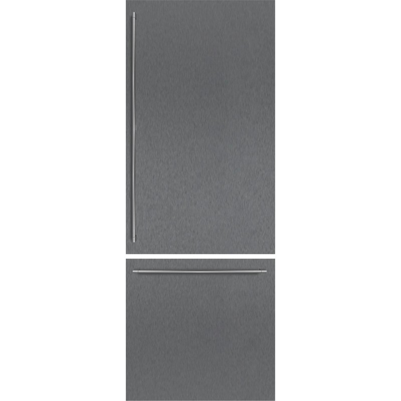 RVA 421 720 Paneles de puerta Gaggenau RVA421720 de acero inoxidable cepillado oscuro con tirador.